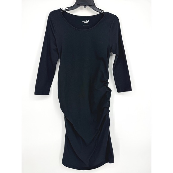 Isabel Maternity by Ingrid & Isabel Dresses & Skirts - Isabel Maternity by Ingrid & Isabel Black Ruched Side Bodycon Dress Small